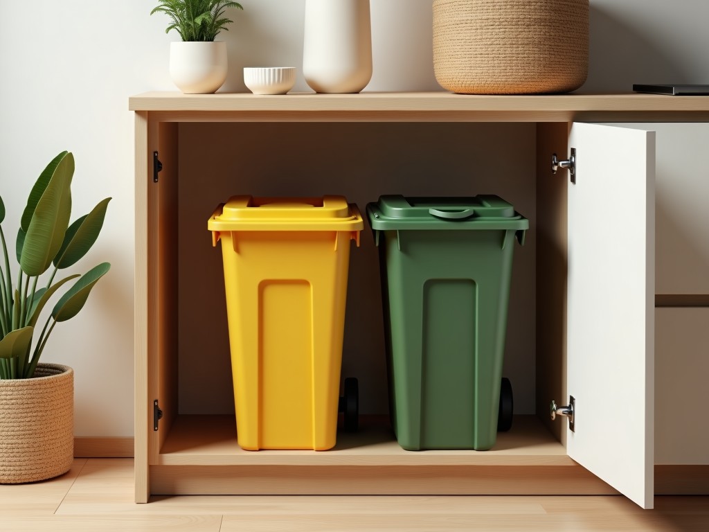 Garbage Can Built In Cabinet Factory