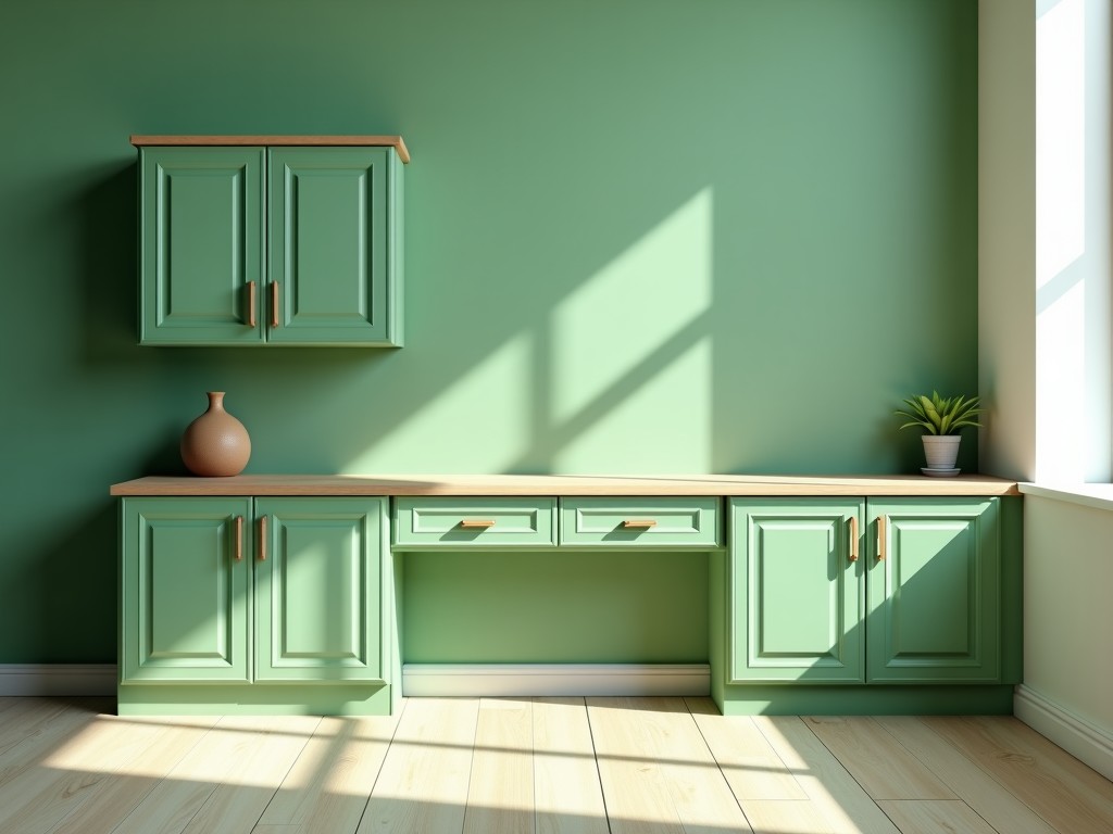 Green Built In Cabinets Supplier