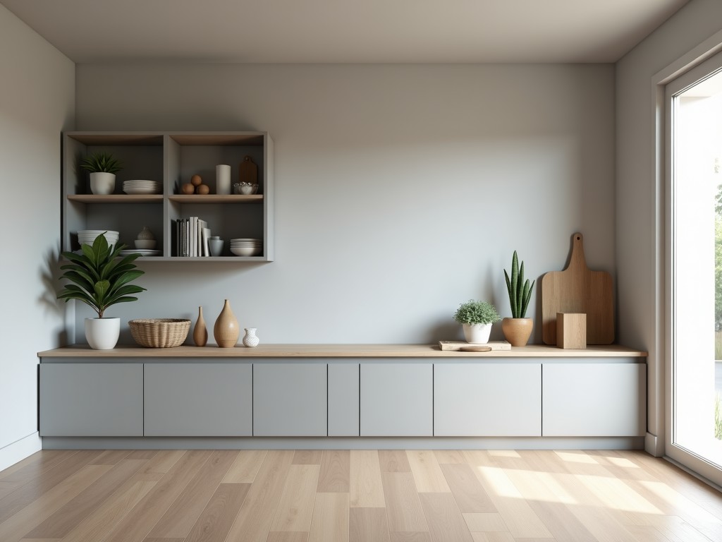 China Grey Built In Cabinets