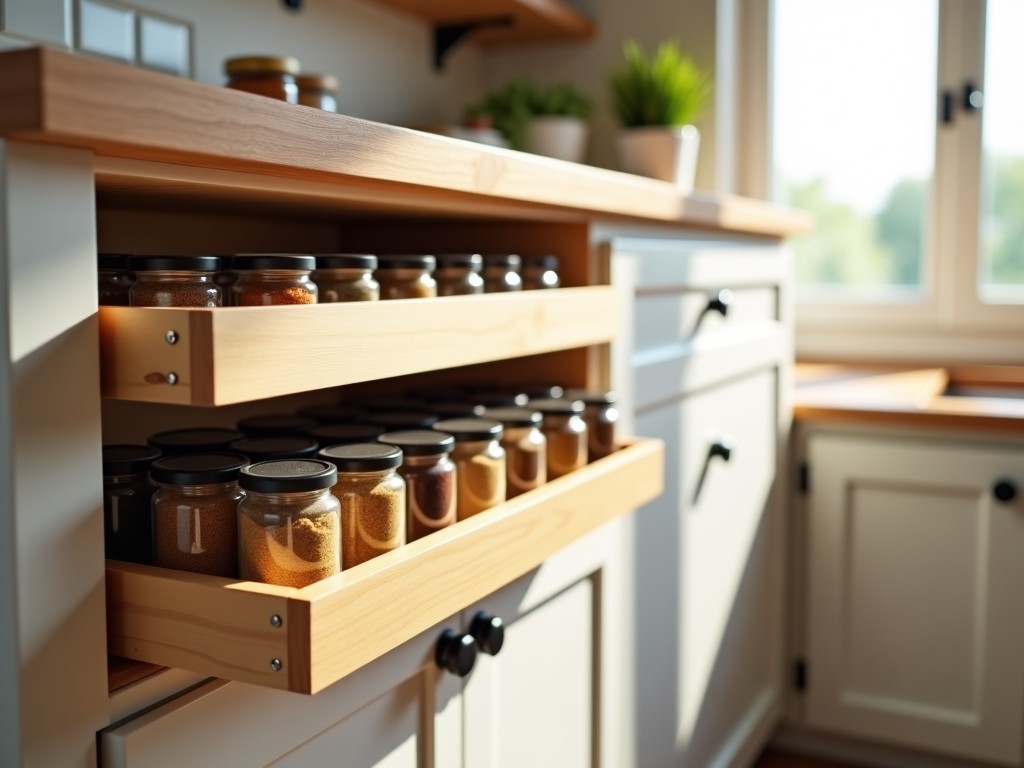 Direct Factory Kitchen Cabinet Built In Spice Rack