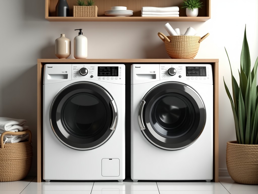 Custom Washer Dryer Cabinet For Laundry Room